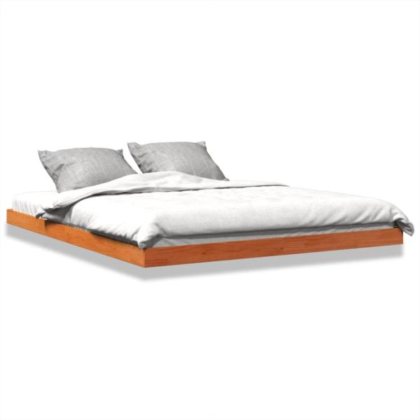 vidaXL Massivholzbett Wachsbraun 160x200 cm Kiefer 847148