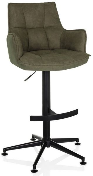 hjh LIVING Barhocker SOLAO LIFE HIGH Arbeitsstuhl Microfaser Höhe (1 St), Tresenhocker höhenverstellbar mit Lehne, Barstuhl gepolstert, drehbar