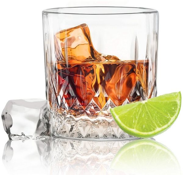 KONZEPT Whiskyglas Whisky Glas Becher 280 ml 6/12er Set, 12-tlg, Glas-Set, 280 ml