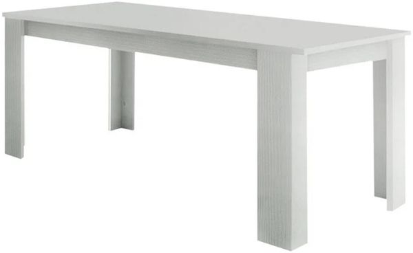 Dmora Ausziehbarer Tisch Agenore, ausziehbare Konsole für bis zu 12 Sitzplätze, ausziehbare Konsole 100 % Made in Italy, 160/210 x 90 x 75 cm, glänzend weiße Lärche