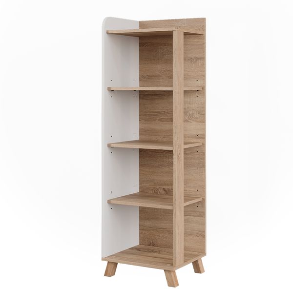 Badregal Karen Sonoma/Weiß 40 x 128 cm mit 4 Fächern Vicco