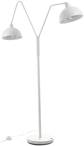 SetOne by Musterring 'Twin' Stehlampe mit Fußschalter, Metall weiß, 22x150 cm