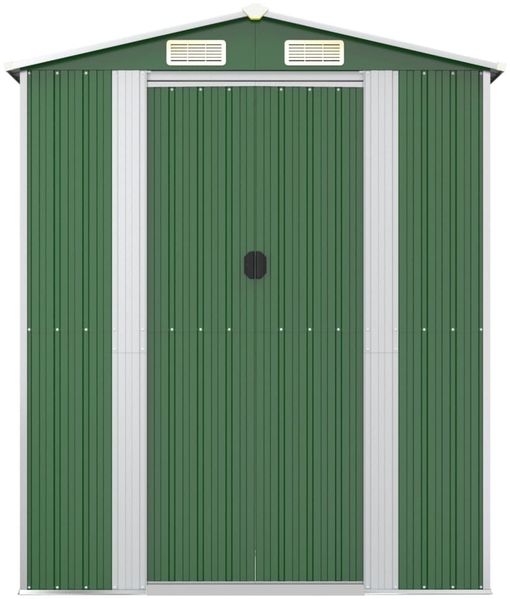 vidaXL Geräteschuppen Grün 192x440x223 cm Verzinkter Stahl 3147430 Bild 4