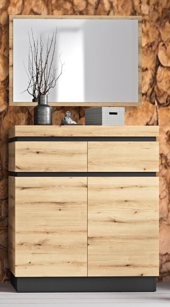 Garderoben-Set >Corte< (2-teilig) Evoke Eiche Dekor - 101x201x45 BxHxT