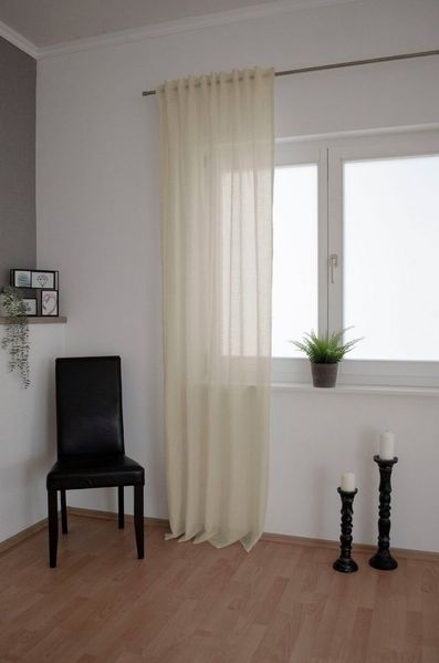HOMING Gardine Lian (1 St), verdeckte Schlaufen, halbtransparent, Fertigschal
