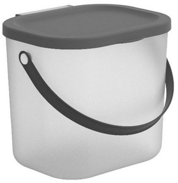 Rotho Waschmittelbehälter Albula 6 l anthrazit Waschpulverbox Waschmittelbox mit Deckel