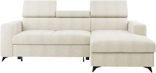Ecksofa Kiarge Premium Cord (Farbe: Poso 100, Seite: Rechts 2R+LC)