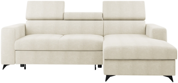 Ecksofa Kiarge Premium Cord (Farbe: Poso 100, Seite: Rechts 2R+LC)