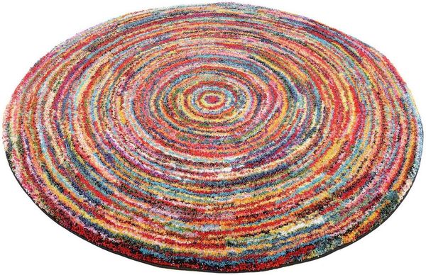 OCI DIE TEPPICHMARKE Hochflor-Teppich Sixteen Round, rund, Höhe: 25 mm, Langflor, Shaggy, modernes Design, Wohnzimmer, Kinderzimmer