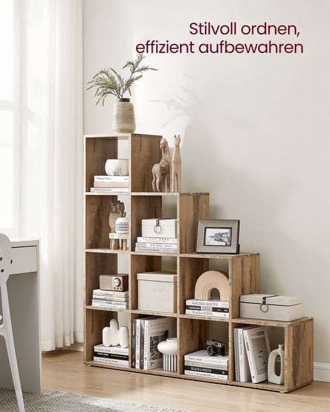 Vasagle Bücherregal Raumteiler, Würfelregal, viel Stauraum