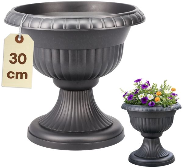 GarPet Blumentopf Blumentopf mit Ständer Grau