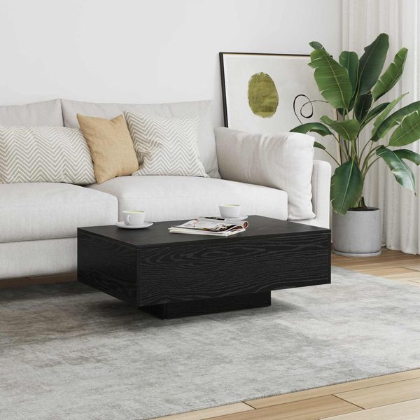 vidaXL Couchtisch Schwarz Eichen-Optik 85 x 55 x 31 cm 862042