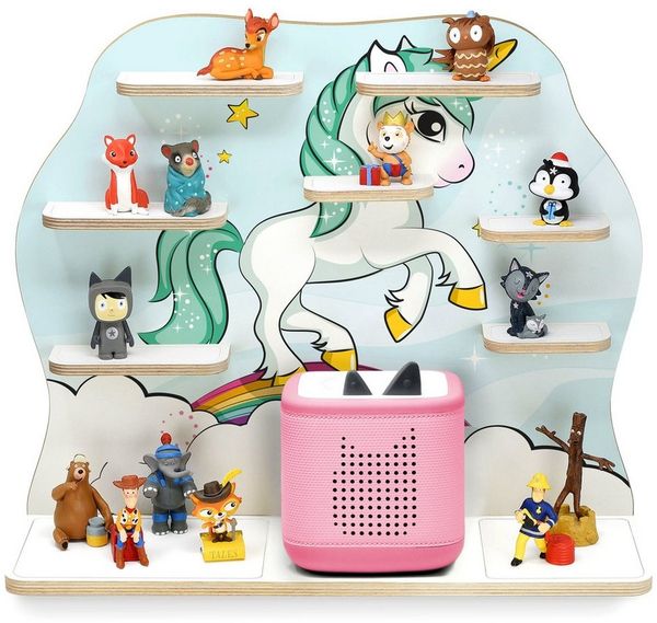 stadtecken Kinderregal groß, geeignet für Toniebox 2 und ca. 50 Tonies, Packung, Perfekte Aufbewahrung im Kinderzimmer