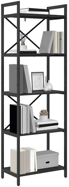 vidaXL Bücherregal Schwarz Eichen-Optik 56 x 34 x 171 cm Holzwerkstoff 883862 Bild 3