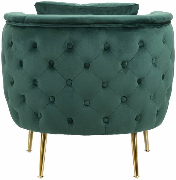 Dmora Sessel Prampolini, Gepolsterter Sitz, Einzelsofa im Wohnzimmer, Stuhl mit Armlehnen, 76x74 h71 cm, Grün Bild 7