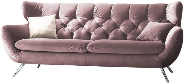 KAWOLA Sofa CHARME 2,5-Sitzer Velvet roségrau 94 x 95 x 200 cm Bild 3