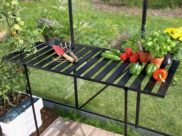 Vitavia Abklappbarer Tisch aus Aluminium, schwarz, 120 x 56 x 81 cm