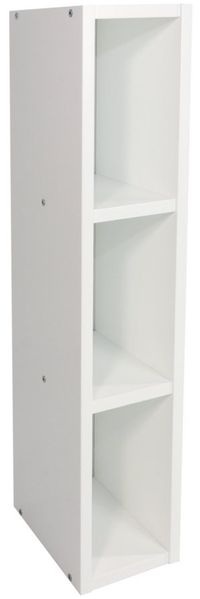 Puckdaddy Stauraumregal Lasse 19 x 30 x 93 cm in Weiß passend zu IKEA Hemnes Kommode Kinderzimmer