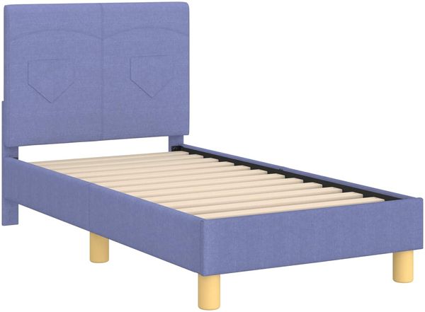 vidaXL Kinderbettgestell mit Kopfteil Jeans blau 70 x 140 cm Stoff 42010983 Bild 4