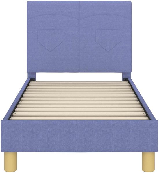 vidaXL Kinderbettgestell mit Kopfteil Jeans blau 70 x 140 cm Stoff 42010983 Bild 5