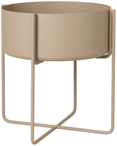 Blomus Pflanzgefäß mit Gestell KENA, Blumentopf, Pflanztopf, Stahl pulverbeschichtet, nomad, 66022