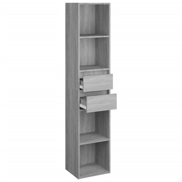 vidaXL Bücherregal Grau Sonoma 36x30x171 cm Holzwerkstoff 815535 Bild 5