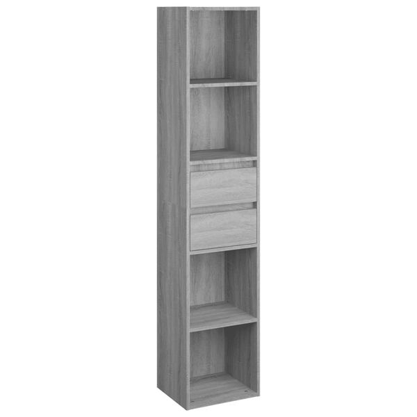 vidaXL Bücherregal Grau Sonoma 36x30x171 cm Holzwerkstoff 815535 Bild 2