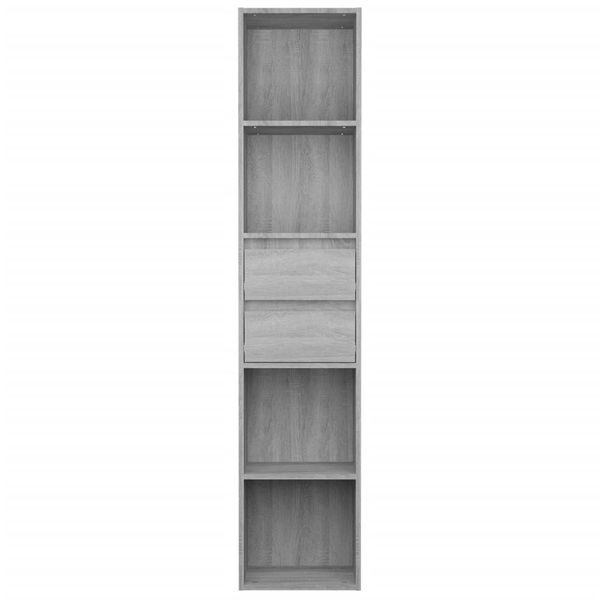 vidaXL Bücherregal Grau Sonoma 36x30x171 cm Holzwerkstoff 815535 Bild 3