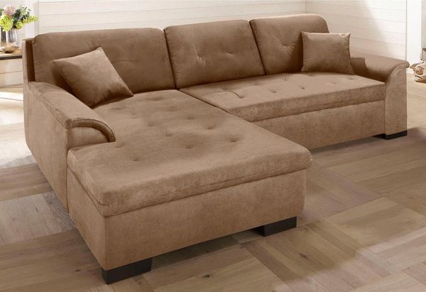 Home affaire Ecksofa Bergen, wahlweise mit Bettfunktion L-Form