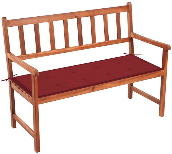 vidaXL Gartenbank mit Auflage 120 cm Massivholz Akazie 3063777