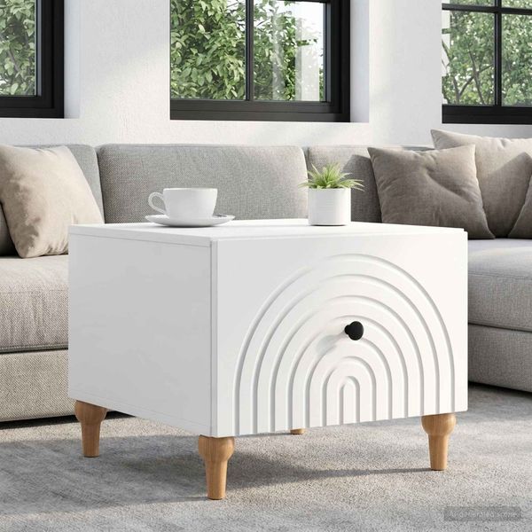 vidaXL Couchtisch Hochglanz Weiß 49 x 50 x 40 cm Holzwerkstoff 894279