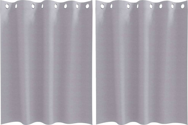 vidaXL Verdunkelungs-Vorhänge mit Ringen 2 pcs Metallic Grau 4107358