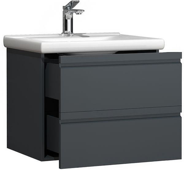 VCM Badmöbel Waschtisch Silora 918728 Anthrazit H. 54 x B. 60 x T. 46 cm