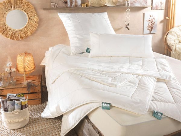 f.a.n. African Cotton - Tencel Vierjahreszeiten Bettdecke 19-natur, 135x200 cm