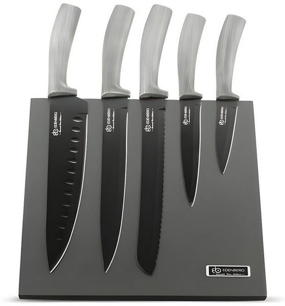 Edenberg Magnet-Messerblock Messer-Set Wunderschönes klassisches Messerset, Magnetblock, Grau, rotfrei, magnetisch