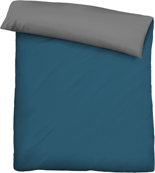 biberna 0455775 Renforce-Bettwäsche UNI, cobalt-blau, 1x 140x200 cm + 1x 70x90 cm