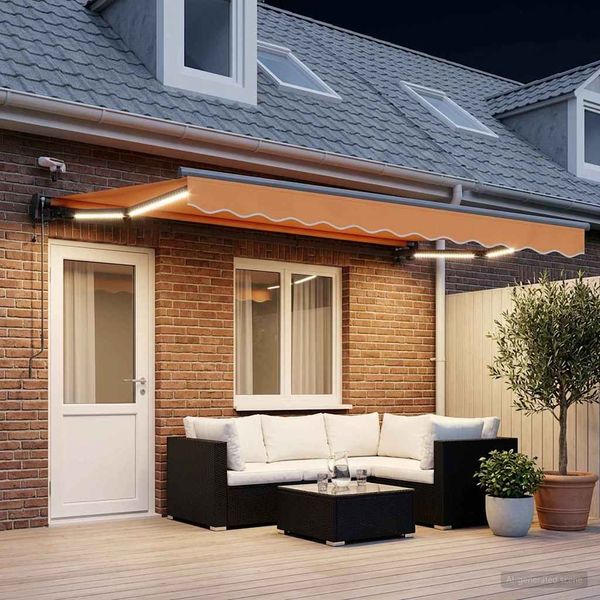 vidaXL Elektrische ausziehbare Markise Sand 5 x 3,5 m 3426463