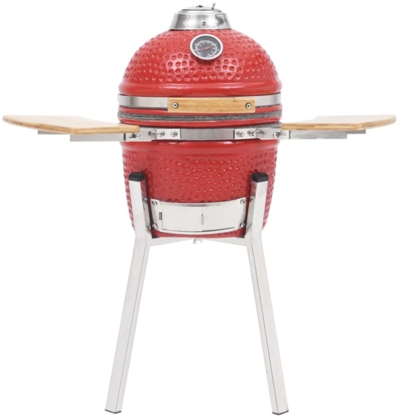 vidaXL Kamado-Holzkohlegrill, Keramik, 76 cm, rot