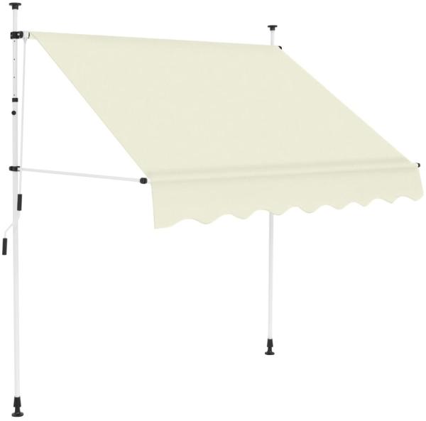 vidaXL Einziehbare Markise Handbetrieben 150 cm Cremeweiß 143693