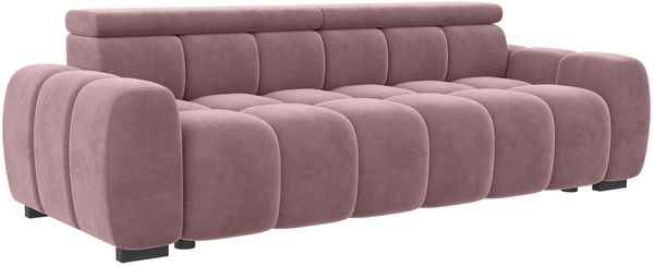 Bigsofa Santorin in Samtstoff - Samtstoff - rosa