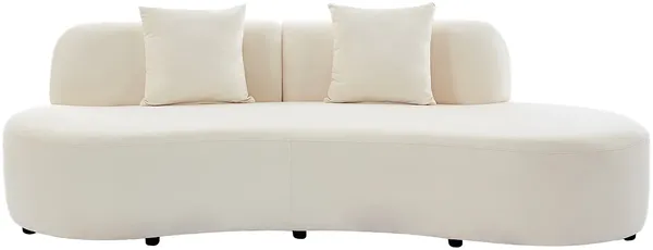 Vente-unique - BASILIANA Sofa Stoff Beige - B 80 cm x H 76 cm x L 230 cm