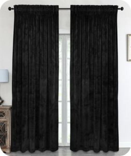 Beautex Verdunkelungsvorhang Samt Vorhang Kräuselband U-Band Gardine Velvet abdunkelnd (1 St), Hakenaufhängung, abdunkelnd Bild 6