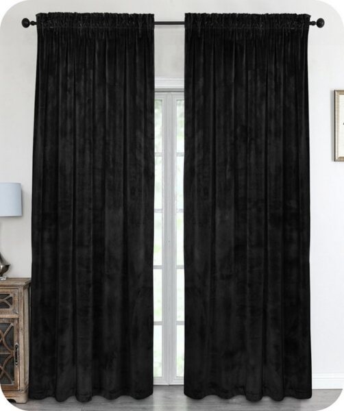 Beautex Verdunkelungsvorhang Samt Vorhang Kräuselband U-Band Gardine Velvet abdunkelnd (1 St), Hakenaufhängung, abdunkelnd Bild 4