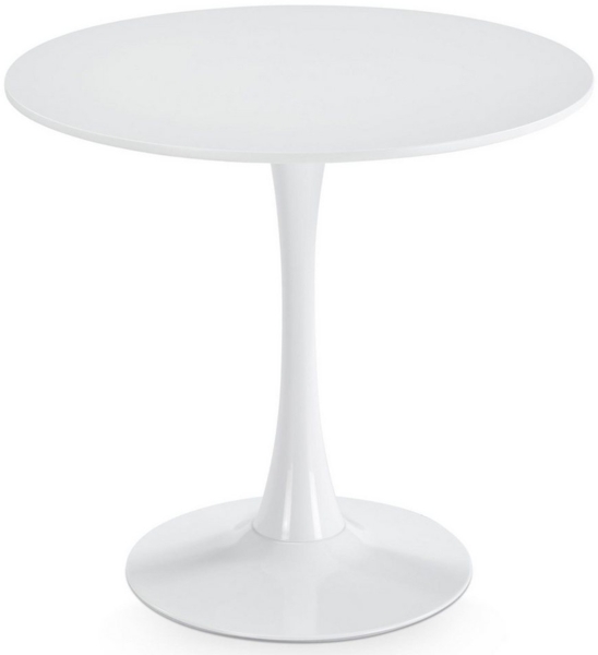 IDIMEX Esstisch LOIRE, Runder Esszimmertisch 80 cm mit Tulpenfuß und MDF-Platte Weiß