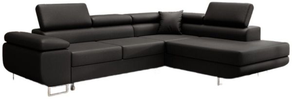 Luxusbetten24 Schlafsofa Designer Sofa Aston Kunstleder, mit Stauraum und Schlaffunktion