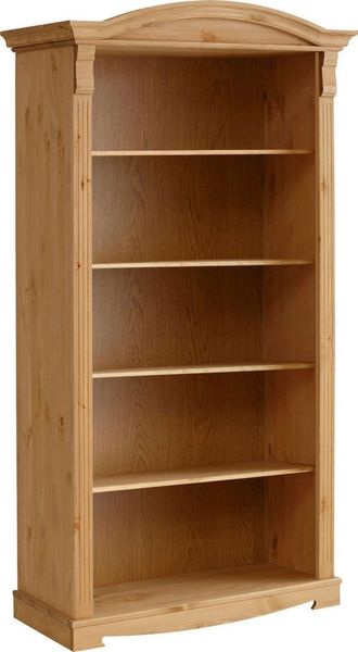 OTTO home Standregal Anna, Regal, Aktenregal, Bücherregal, aus massiver Kiefer, Breite 96 cm, mit schönen Details und Fräsungen