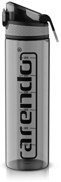 Arendo Trinkflasche Sport Wasserflasche 700 ml, verschließbar, spülmaschinengeeignet, BPA-frei, auslaufsicher, One-Click-Verschluss, Mengenskala, Flasche