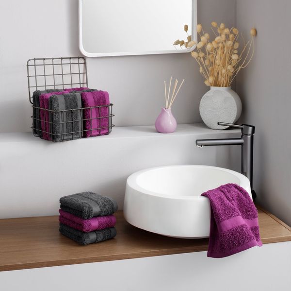 OTTO home Waschlappen Vanessa, 10 Seiftücher, 30x30cm, in Standard- und Premium-Qualität, (Set, 10-St), Handtücher mit Bordüre, 100% Baumwolle, einfarbig, weich
