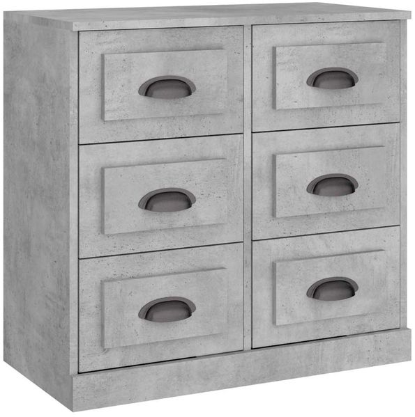 Sideboard, Kommode Betongrau 70x35,5x67,5 cm Holzwerkstoff j1310p