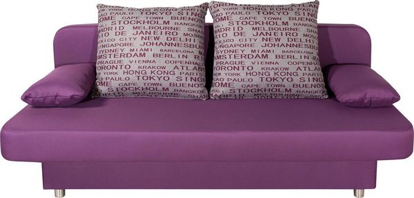 COLLECTION AB Schlafsofa Ulla, B: 186 cm, Liegel. 142x186 cm, Bettfunktion, Bettkasten & 2 Wende-Rückenkissen